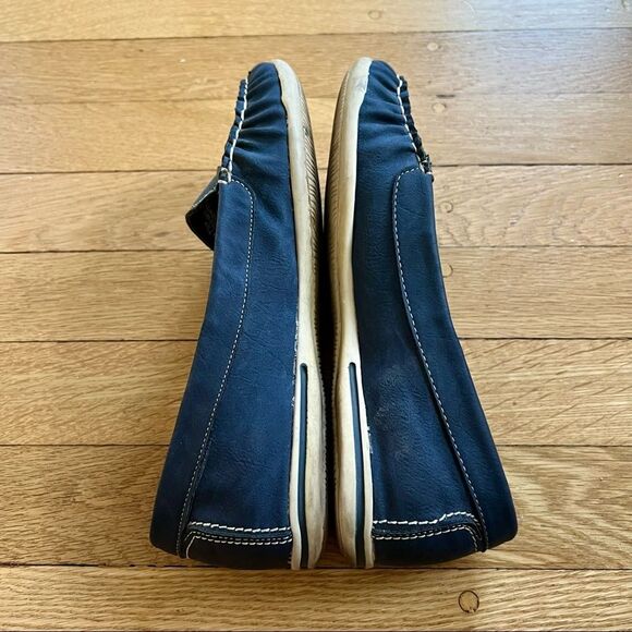 BareTraps | fyona moccasins in navy - Picture 3 of 5